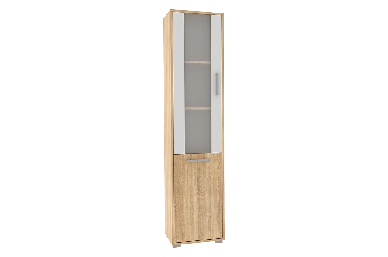 Лайт-2 Стеллаж (дуб сонома/белый)