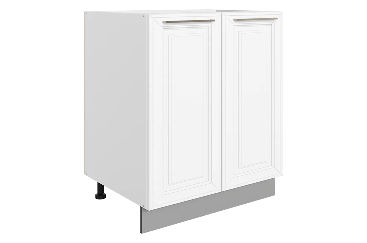 Мишель Шкаф рабочий L600 (2 дв. гл.) (эмаль) (белый/белый)