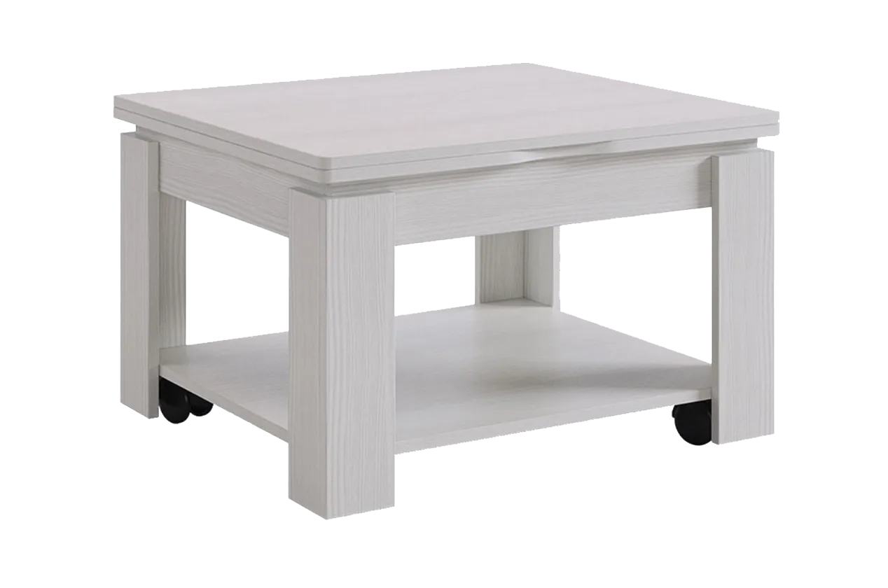 Стол-трансформер Адам 1 (белый рамух/белый рамух)