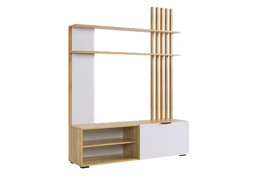 Бери Гостиная (Стенка) (дуб крафт золотой/белое дерево)