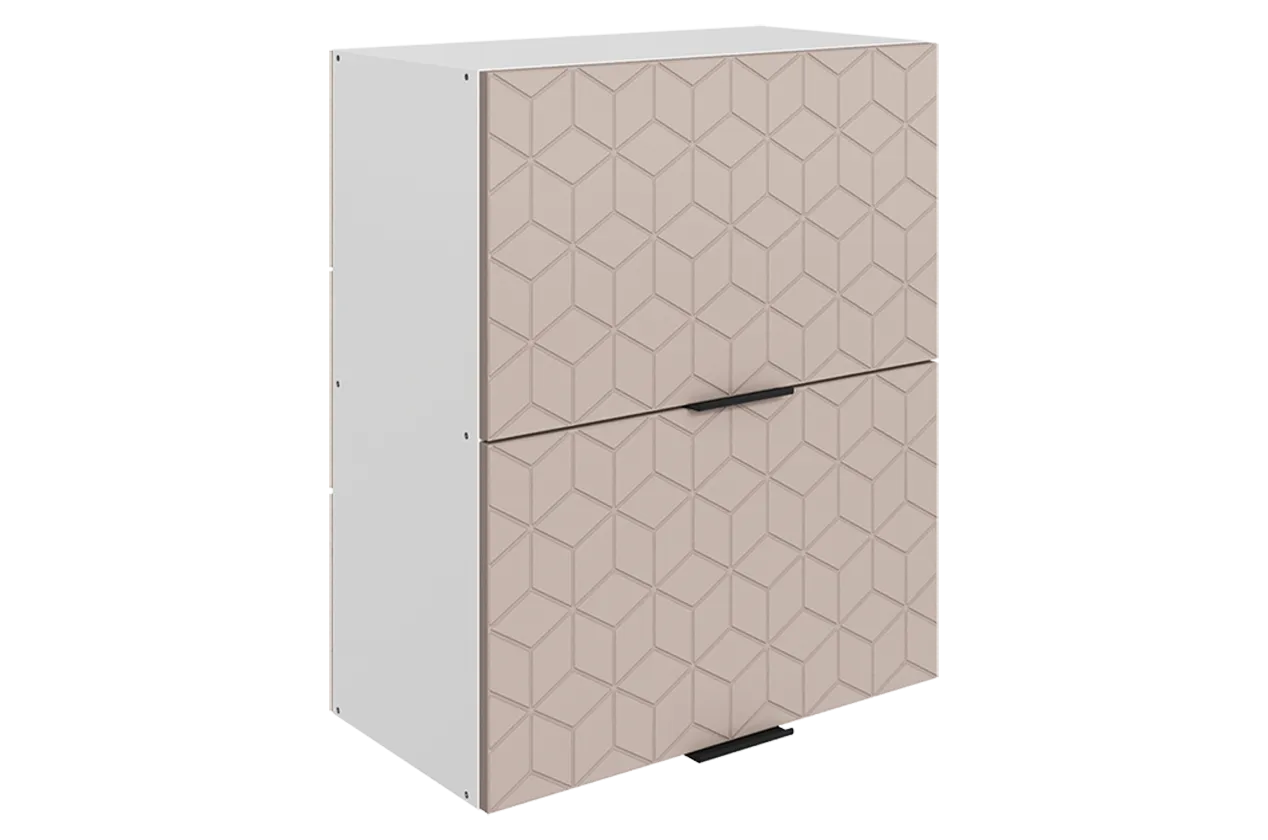 Стоун Шкаф навесной L600 Н720 (2 дв. гл. гориз.) с фрезеровкой