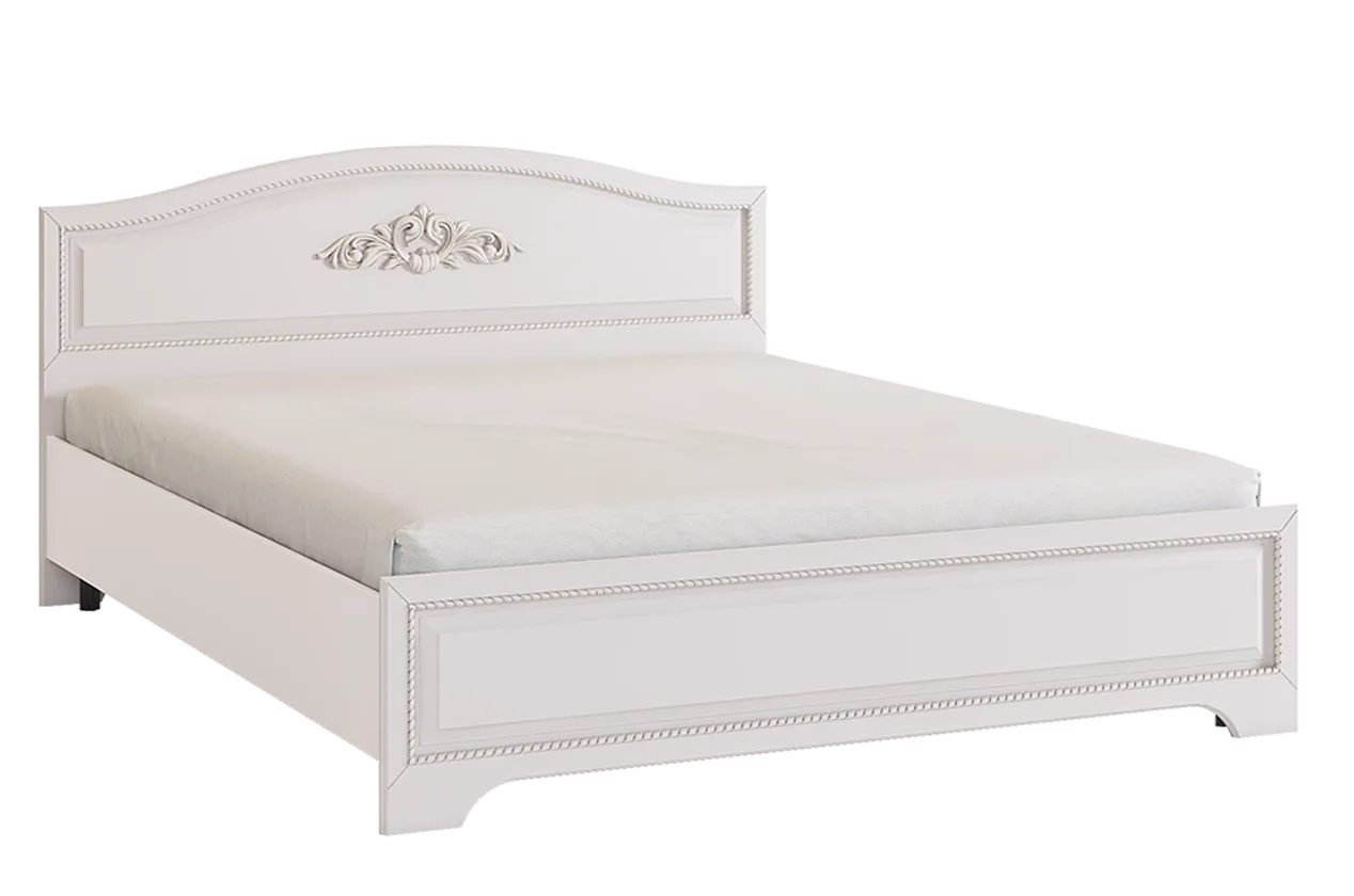 Белла Кровать с основанием (комфорт) 160х200 см (белый/джелато софт)