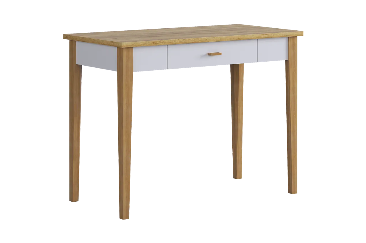 Стол Хюгге (белое дерево/дуб крафт золотой)